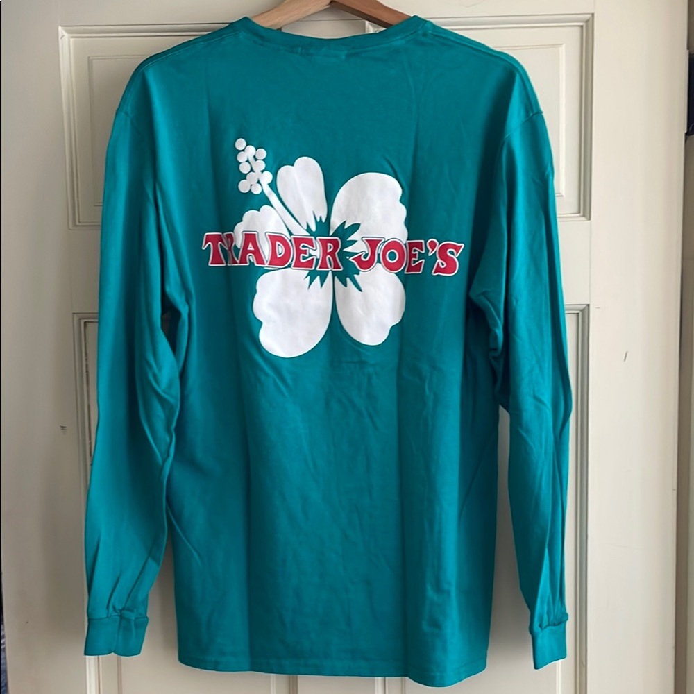 Authentic Trader Joe’s Teal Long Sleeve